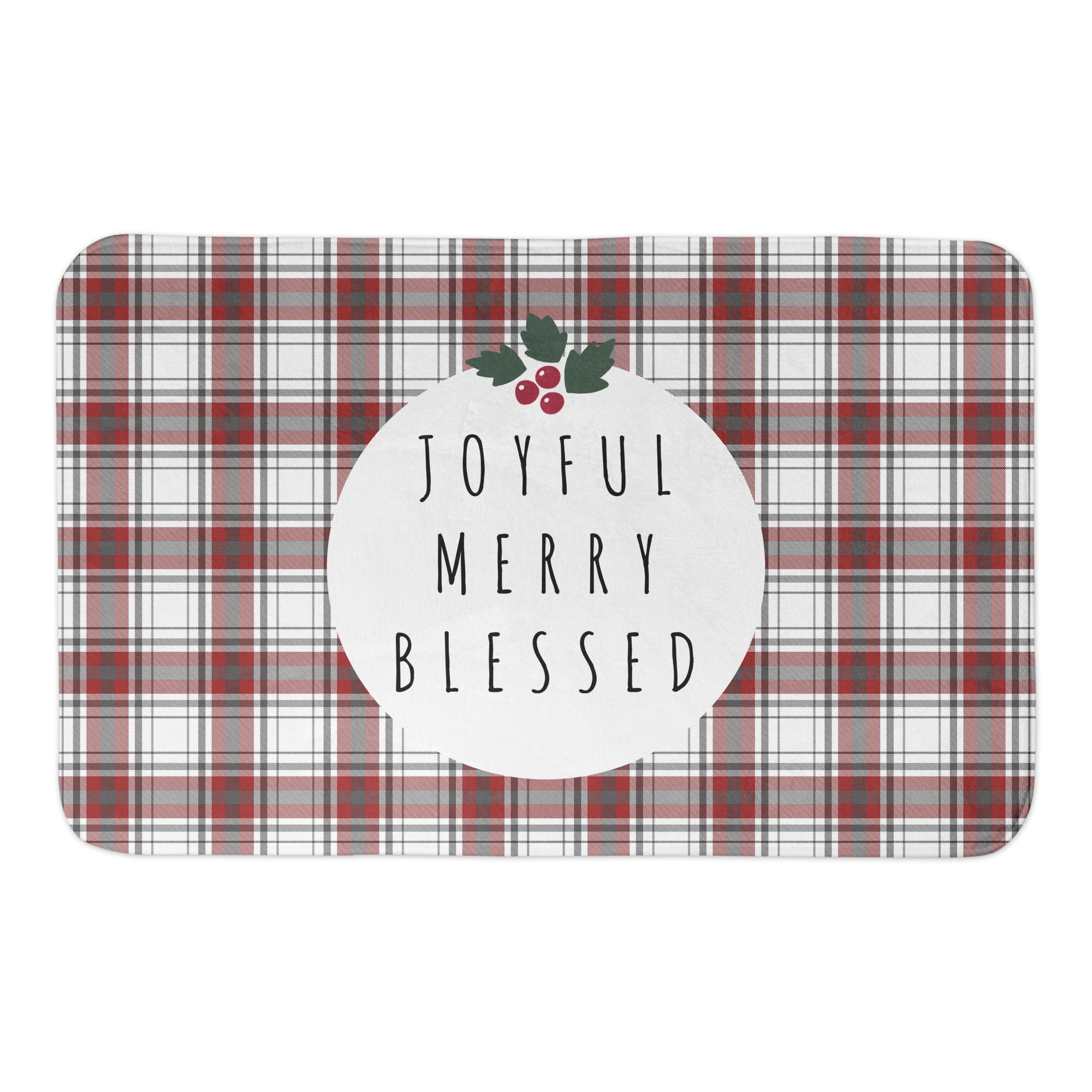 Designs Direct Joyful Merry Blessed Bath Mat, 34" x 21"